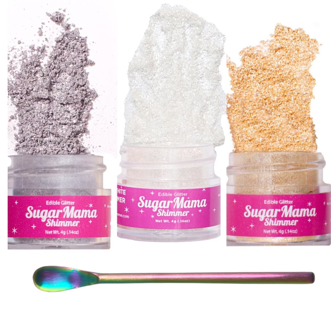 Bridal Gift Box- Gold, White, & Silver - Sugar Mama Shimmer