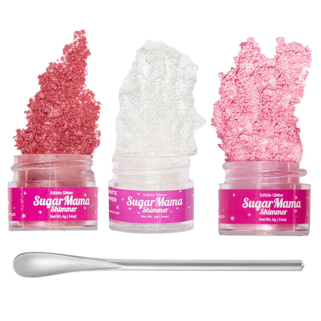 Valentine's White Box - Red, Pink, White - Sugar Mama Shimmer